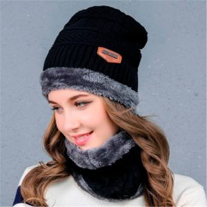 Flisy, zestaw zimowy 2 w 1 (czapka i szalik)